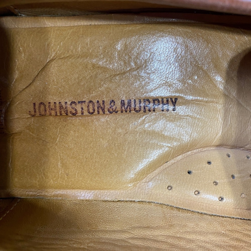 Johnston‎ & Murphy Mens Tan Woven Leather Loafers 20-8543 Size 11.5 M Brazil - Picture 10 of 11